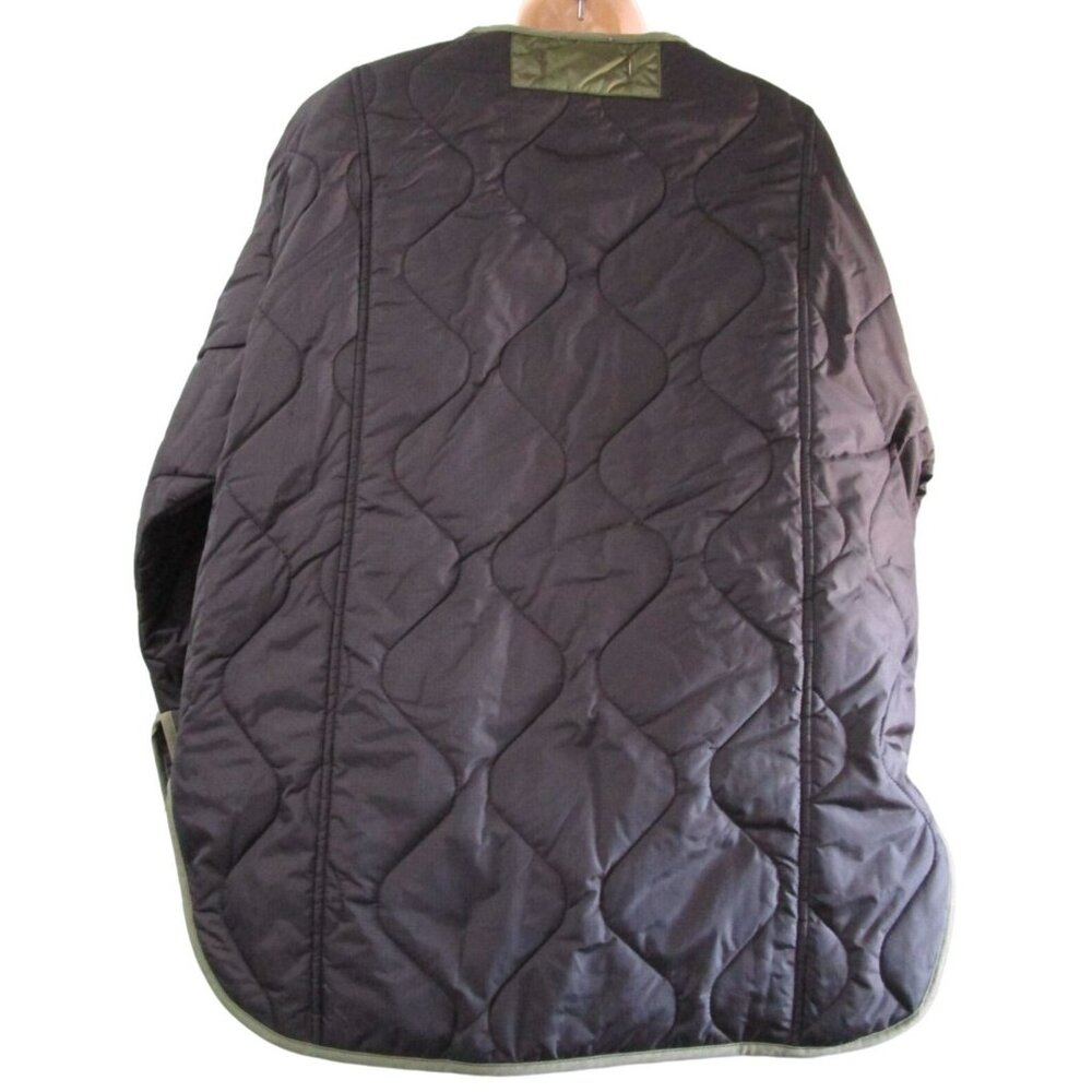 Aaron Amber Small Quilted Nylon Jacket Black Green Button Front NY Co New - Picture 2 of 16